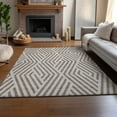 thumbnail image 6 of Addison Rugs Mayfield Washable Transitional Geometric Taupe Rectangle Rug, 3' x 5', 6 of 6