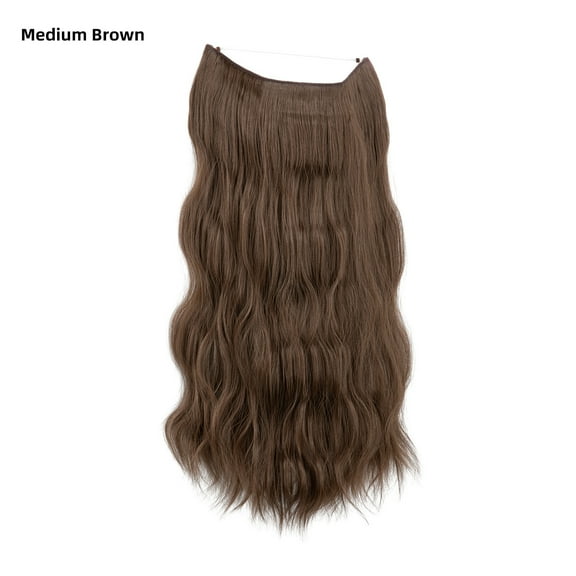 Namzi Hair Extensions for Women - 1 Pcs Hair Clip with Hair Attached, Medium Brown , 55.88CM/22in Length, One Piece Hair Extensions Clip In for Natural Elegant Look