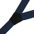 thumbnail image 3 of Buyless Fashion Heavy Duty Textured Suspenders for Men - 48" Adjustable Straps 1 1/2" - Y Shape - 5148-Navy, 3 of 7
