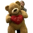 thumbnail image 6 of I Love You Giant Valentine Teddy Bear 5 Foot Soft Tan 60 Inch, Holds Heart Pillow, 6 of 9