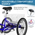 thumbnail image 5 of FICISOG Foldable Adult Tricycle for Women, 7 Speed Adult Folding Trikes with Rear Basket, Carbon Steel 3 Wheel Cruiser Bik with Double-Wall Wheel Rims for Women Men Seniors, 20"/24"/26", 5 of 9