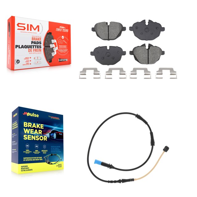 SIM Rear Semi-Metallic Disc Brake Pads and Wear Sensors Kit for Car BMW X4 KSW-100826