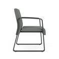 thumbnail image 3 of Waterfall Reception Sled Base Oversize Guest Chair / Charcoal Steel / Light Gray, 3 of 5