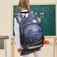 thumbnail image 7 of FORMRS Unisex School Backpack 17" Student Travel Bag with Laptop Compartment, Moonlight Mountain, 7 of 7