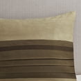 thumbnail image 5 of 7 PC Pieced Faux Suede Comforter Set Natural Queen, 5 of 12