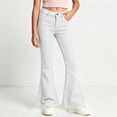 thumbnail image 3 of Mitankcoo Girls High Waist Flare Pants Classic Stretch Trousers with Pocket for Kids Fashion Casual 5-16Y, 3 of 7