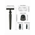 thumbnail image 2 of Waysh Sleek Safety Razor Kit, Black, DE Blades & Stand, 2 of 6