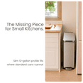 thumbnail image 5 of Home Zone Living 12 Gallon Slim Stainless Steel Kitchen Trash Can with Step Pedal and Soft Close Lid, Silver, 5 of 10