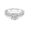 thumbnail image 4 of 3 Carat IGI Certified Round Shape Lab Grown Diamond Engagement Ring | 14K White Gold | Tosca Secret Halo Double Band Lab Diamond Ring | FG-VS1-VS2 Quality Friendly Diamonds, 4 of 6
