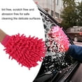thumbnail image 4 of Car Wash Mitt, Car Wash Mitt, Car Wash Glove Scratch Free Double Sided Chenille Pink Microfiber Wash Glove for Vehicle Cleaning Cleaning Tool, 4 of 5