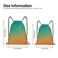 thumbnail image 2 of Fotbe Orange To Teal Gradient1 Bolsa Mochila con Cordón Estampada, Bolsa de Gimnasio Deportiva, Bolsa Cinch, Bolsa con Cordón para Hombres y Mujeres-Medium, 2 of 6