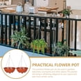 thumbnail image 6 of KONTONTY 2-Pack Brown Plastic Indoor Hanging for Flowers, Ideal for Home, Balcony, and Garden Decor, 6 of 8