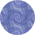 thumbnail image 1 of Ahgly Company Machine Washable Indoor Round Transitional Sky Blue Area Rugs, 3' Round, 1 of 7