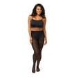 thumbnail image 2 of Women's Hanes® Openwork Pinstripe Tights HG0014 Color: Black Size: XX LARGE, 2 of 3