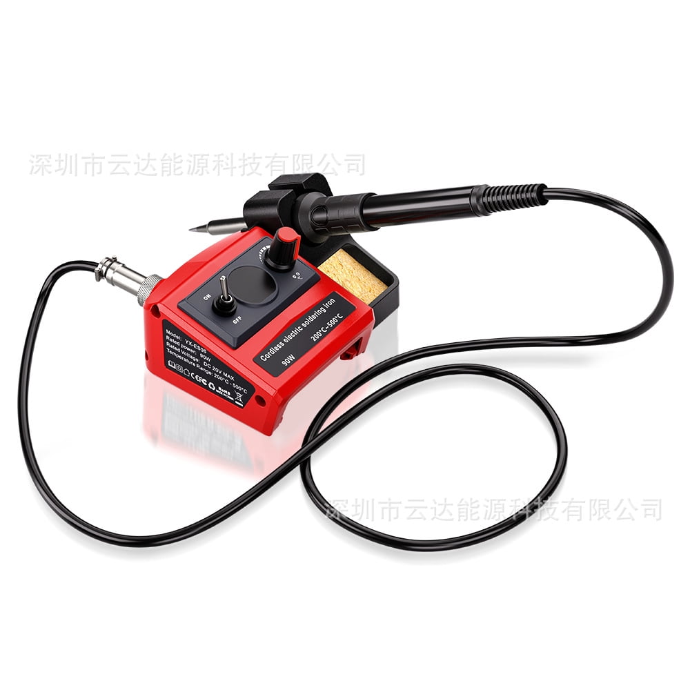 Cordless Soldering Iron for Mil*wau*kee 18V Battery,90W Portable Electric Soldering Station Adjustable Solder Iron Kit Tool for DIY,Appliance Repair,Wire Welding(NO Battery)
