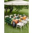 thumbnail image 3 of Outdoor Tablecloth with Umbrella Hole and Zipper, St. Patrick's Day Rectangle Table Cloth 60x84 Inch Waterproof Tablecloth, Lucky Shamrocks Harp Beer Farmhouse Plaid Picnic Table Cover for Patio, 3 of 7