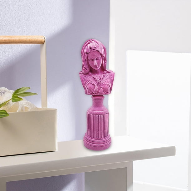 Señora de Virgen Madre María Estatua Católica Religiosa Estatua de Resina Estatuilla para Jardín, Exterior, Decoración de rosado perfecl estatua de la virgen maría