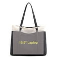 thumbnail image 5 of HuaAngel Large Capacity Lightweight Canvas Tote Bag with 15.6 Inch Laptop Compartment for Work College Travel Casual Stylish Durable, 5 of 7