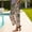 Khaki, variant on Women's Casual Pants Women'S Casual Boho Floral Print Stripe Cotton Linen Pants Elastic Waisted Summer Spring Beach Baggy,Green Women's Casual Pants M