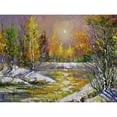 thumbnail image 3 of Chodyukov, Aleksander 24x19 Black Modern Framed Museum Art Print Titled - Winter Sun over the River, 3 of 5