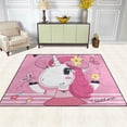 thumbnail image 3 of Coolnut Beautiful Unicorn Girl in Dress Lightweight Area Rugs Carpet Mats Floor Rug Home Decor for Kids Room Living Room, 63"x 48", 3 of 6