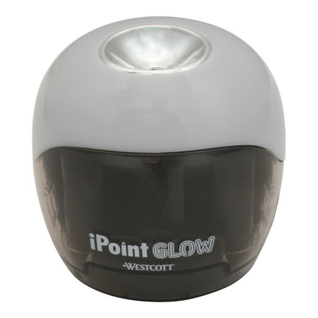 Westcott iPoint Glow Color-Changing Battery Pencil Sharpener - School & Classroom Supplies for Kids