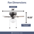 thumbnail image 5 of Prominence Home Hero 28" Bronze Flushmount Ceiling Fan with Light, 5 Blades, Pull Chains & Reverse Airflow, 5 of 11