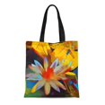 thumbnail image 1 of ASHLEIGH Canvas Tote Bag Floral Bouquet Abstraction in the Modern of Kandinsky Executed Reusable Shoulder Grocery Shopping Bags Handbag, 1 of 1