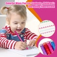 thumbnail image 5 of Rollerball Pen with Floral Pattern, Double Tip Wavy Curved Line Pen, Colorful Fluorescent Marker for Journaling 25ml Office&Craft&Stationery, 5 of 6