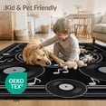 thumbnail image 4 of ODIKA 8'x10' Washable Area Rug Non-Shedding, Easy Care, Vinyl Note Record Album Disc Motif Border Round Cd Themed Music Flowing Dynamic for King Size Bedroom Under Bed, Master Suite, 4 of 7