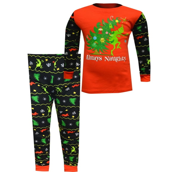 MJC Boys Dr. Seuss The Grinch Always Naughty Boys Pajamas (6/7)