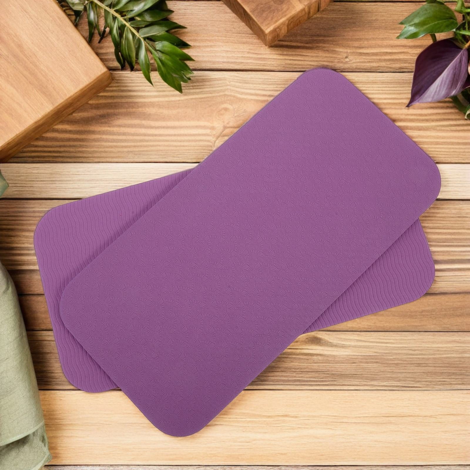 ETHZZLE 2Pcs Purple Tpe Garden Kneeling Pads with Thick Cushion for Comfortable Outdoor Gardening Use
