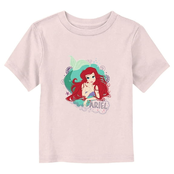 Toddler's The Little Mermaid Ariel Pose Graphic Tee Light Pink 3T