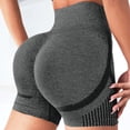 thumbnail image 2 of JGNGSHN Women Athletic Workout Shorts Butt Lifting Tummy Control Ruched Booty Yoga Short Pants Hight Waist Shorts, 2 of 5