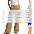 thumbnail image 3 of Hvogkswy Wide Leg Pants for Women, Button High Waist Casual Long Pants with Pockets Flowy Bohemian Vacation Cargo Pants, 3 of 8