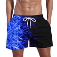 thumbnail image 2 of Puntoco Pantalones Cortos Con Estampado Hawaiano Para Hombre, Pantalones Cortos Con Bolsillo Y Cordón, Color M, 2 of 5