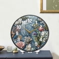 thumbnail image 4 of Yayeee Wall Clock Battery Operated 11.9" Silent Quartz Non-Ticking for Living Room Decor, Sea Plants Pattern, 4 of 8