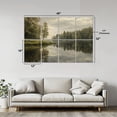 thumbnail image 2 of Rustic Farmhouse 8 Pack Art Acoustic Panels Sound Absorbing Black white autumn landscape trees reflection lake Decorative Soundproof Wall Panels Self Adhesive for Nursery Game Room Bedroom 48"x32", 2 of 7