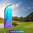 thumbnail image 4 of QSUM Gradient Colored Themed Feather Flag, 11FT Advertising Swooper Flag, Vivid Color and Fade Proof Signs for Businesses (Flagpole Not Included) (Blue&Purple), 4 of 12