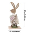 thumbnail image 4 of CoreLiving Easter Decorations for Home Wooden Bunny Rabbit Figurine Farmhouse Spring Tiered Tray Decor Indoor Table Centerpiece Mantel Shelf Office Party Supply, 4 of 8