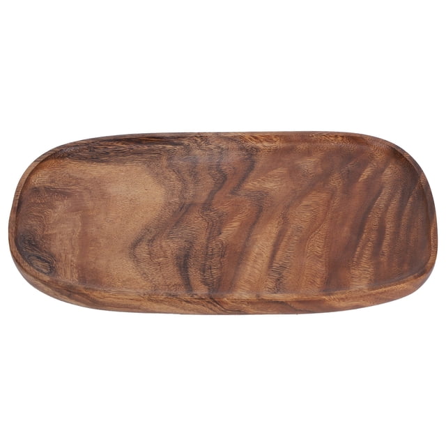 VIFERR Wood Plate Irregular Wood Storage Tray Snack Fruit Organizer Table Accessories Fast Food Plate Decoration(30 * 20)