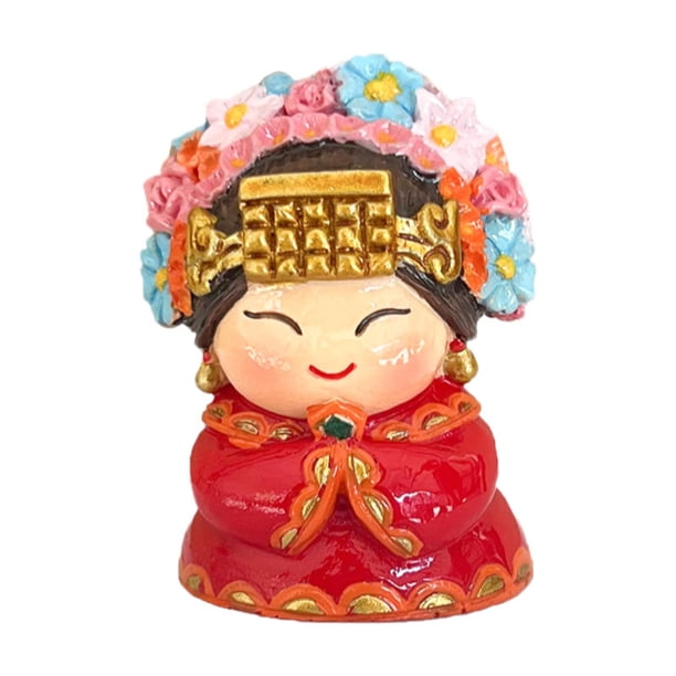 Mini estatua inmortal china Feng Shui de resina, regalo de Año Nuevo chino para el salpicadero del coche. Mazu de horquilla