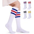 thumbnail image 3 of 4 Pack Women's Knee High Socks Casual Tube Socks, 3 of 4