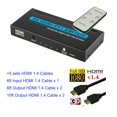 thumbnail image 1 of COMMUTATEUR D'AMPLIFICATEUR HYFAI 4 PORTS HDMI 1.4 4KX2K 30Hz avec télécommande IR prise en charge 3D, 1 of 3