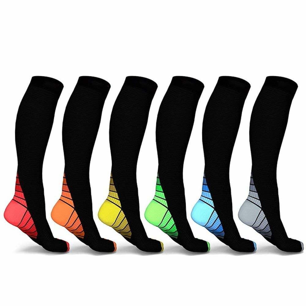 Compression Therapy Circulation Socks for Running 6 Pack S/M Walmart