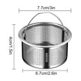 thumbnail image 3 of Stainless Steel Sink Filter with Fine Mesh for Kitchen Drain, Reusable & Easy to Clean, Universal Fit for All Common Outlets, Includes Hanging Ring for Convenient Use, 3 of 4