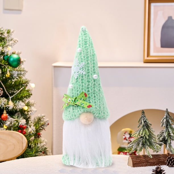 Gorro de Punto de Rodolfo, Decoración Navideña, Gorro de Punto, Muñeco de Rodolfo Enano, Muñeco Sin Rostro, Escaparate