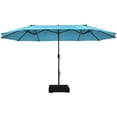 thumbnail image 1 of Patiojoy Parasol de Patio Double Face de 15 Pieds avec Base, Parasol de Marché Extra-Grand pour l'Extérieur, Turquoise, 1 of 7