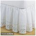 Fresh Ideas Ruffled Eyelet 18" Bed Skirt, California King, White
