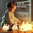 thumbnail image 4 of Luces nocturnas para niños, silicona ligera de 7 colores para guardería de bebés, lámpara de noche recargable USB portátil, 4 of 5